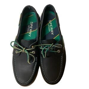 Men’s Sperry A/O 2 Eye Varsity Navy Boat Shoe size 8